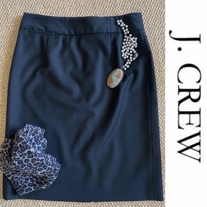 J Crew Classic No. 2 Black Pencil Skirt - Size 4